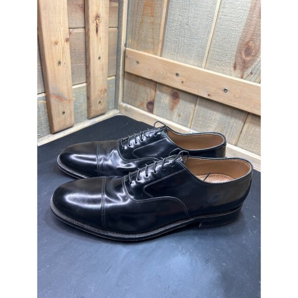 Johnston & Murphy Mens Black Leather Cap Toe Oxford Dress Shoes Size 13 D/B main image 4